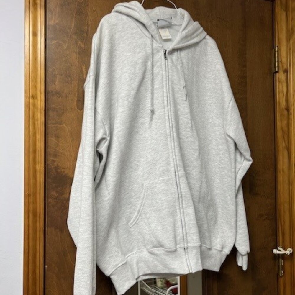 NWOT 71064 Lee Heavyweight Full-Zip Hoodie Ash Gray size XL - Picture 1 of 2